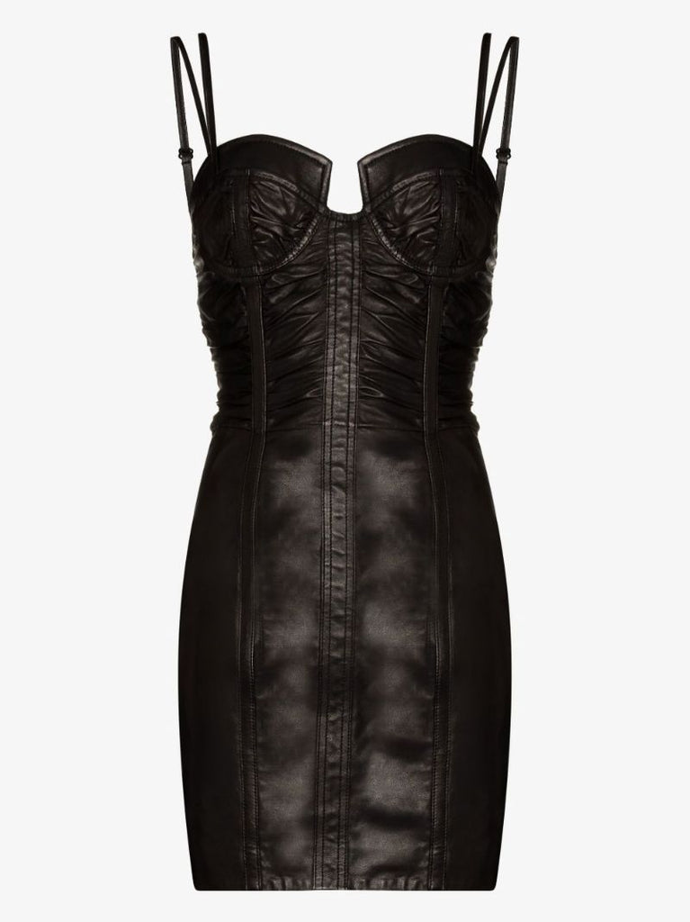 Black Leather Mini Dress