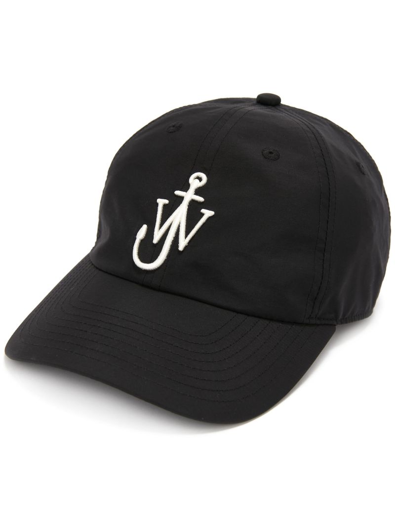 Black Embroidered Anchor Baseball Cap