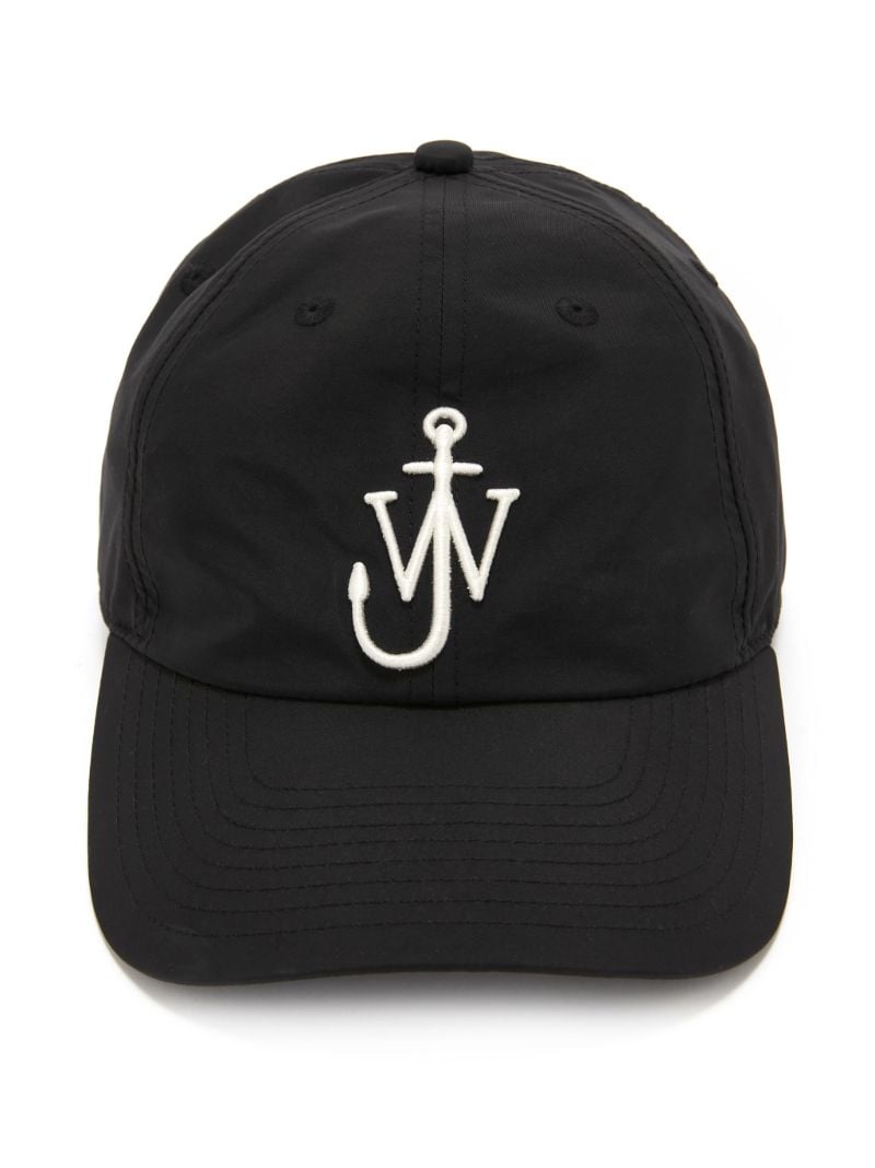 Black Embroidered Anchor Baseball Cap
