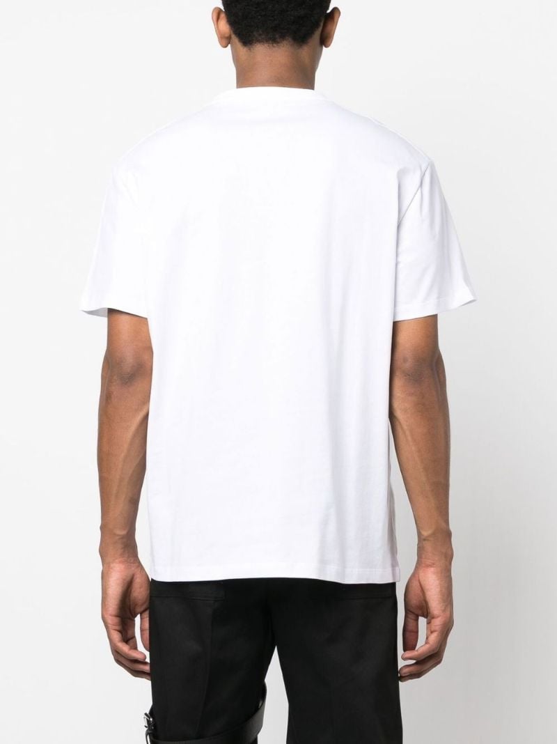 White Logo Tape Cotton T-shirt