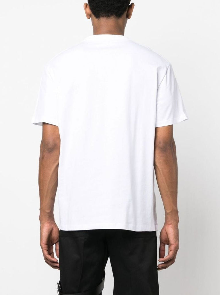 White Logo Tape Cotton T-shirt
