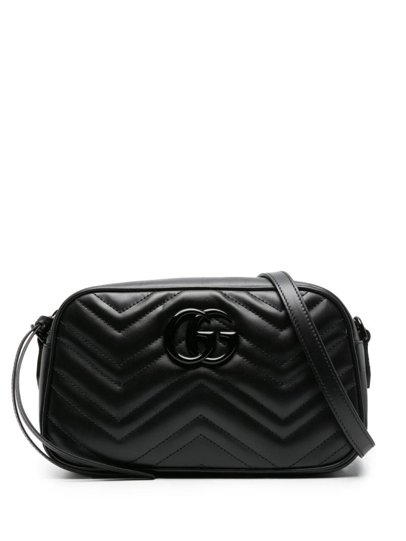 Black Gg Marmont Small MatelassÃ_x0083_Â© Leather Shoulder Bag