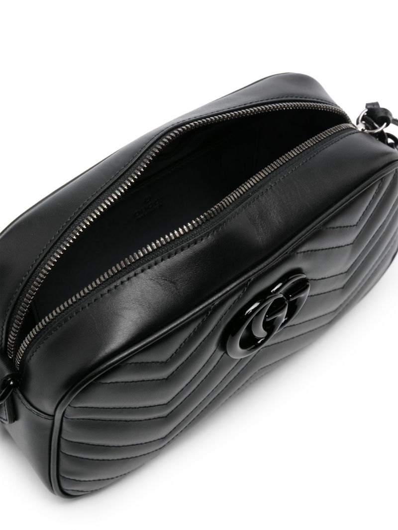 Black Gg Marmont Small MatelassÃ_x0083_Â© Leather Shoulder Bag