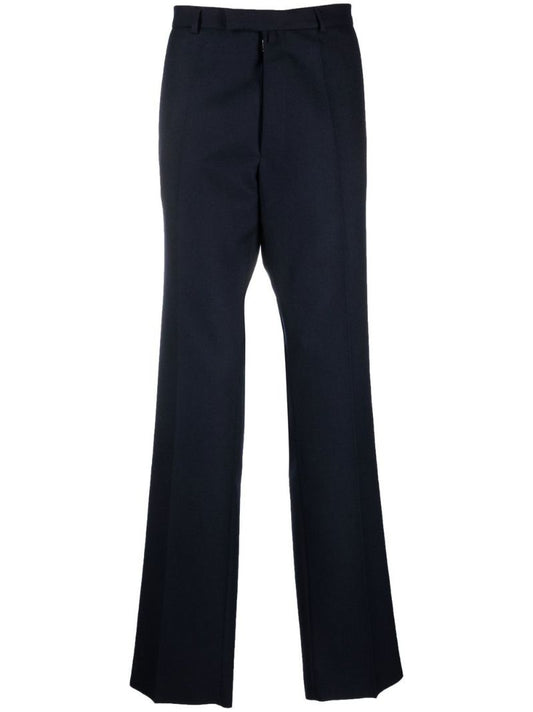 Blue Tailored Wool Trousers