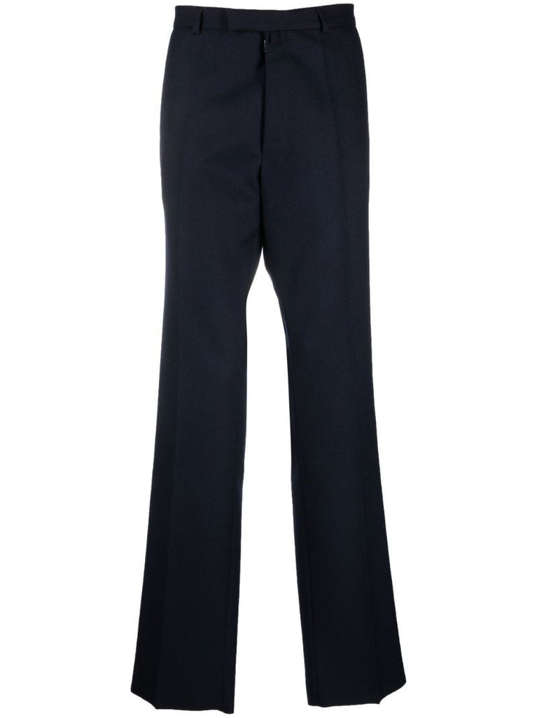 Blue Tailored Wool Trousers