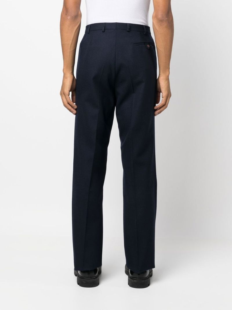 Blue Tailored Wool Trousers