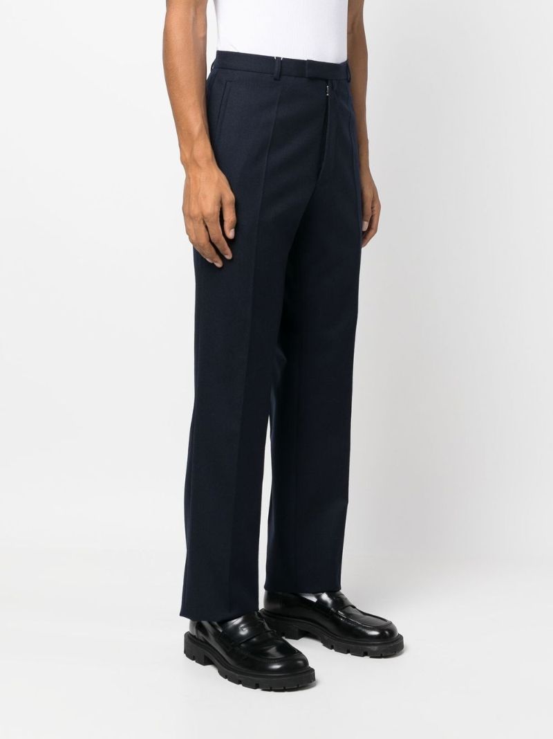 Blue Tailored Wool Trousers