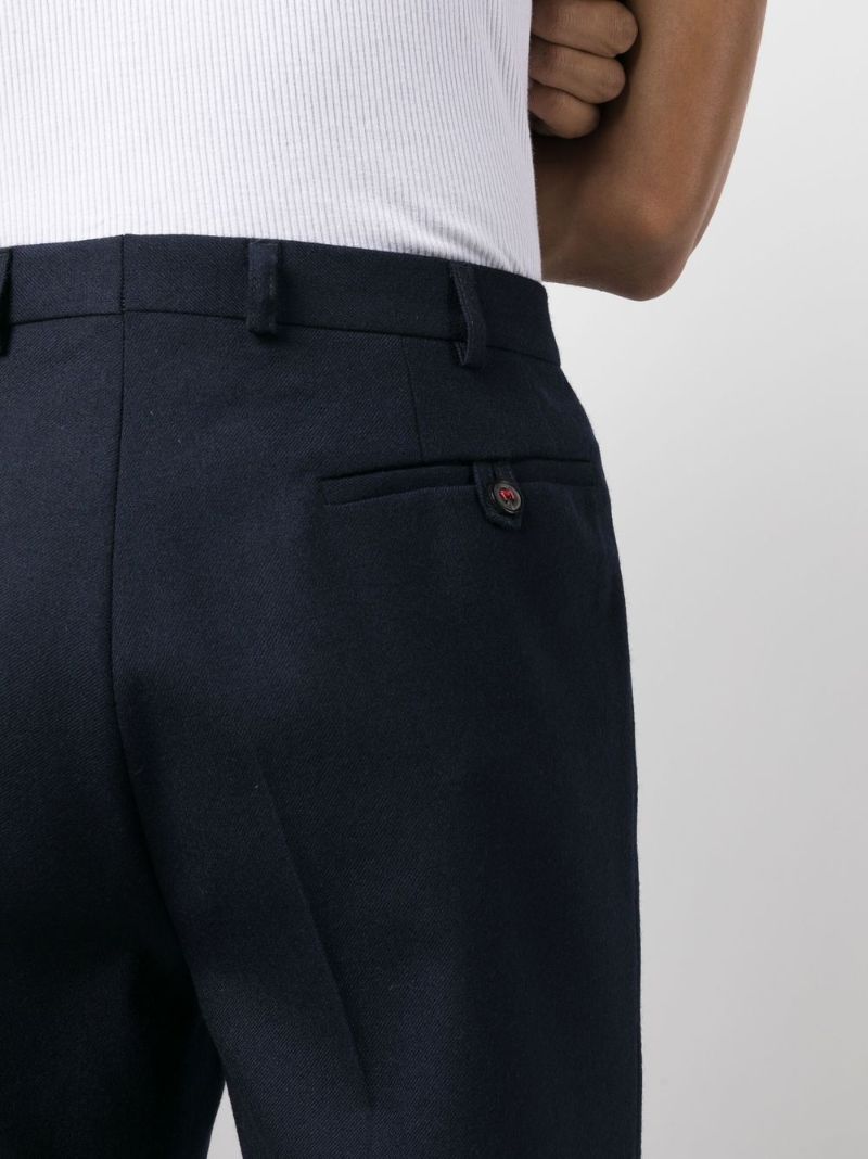 Blue Tailored Wool Trousers