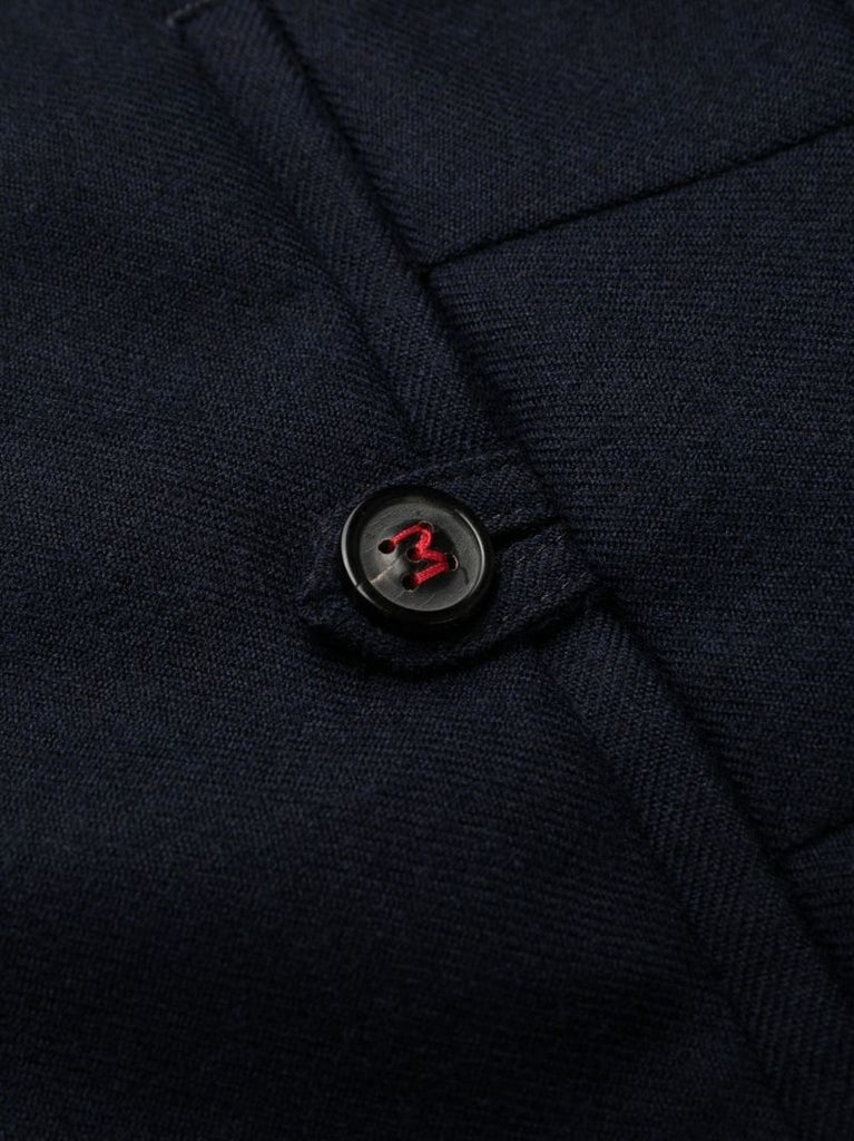 Blue Tailored Wool Trousers