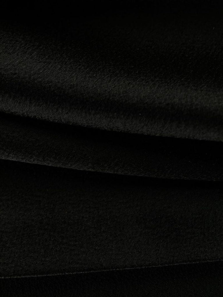 Black Hammered Satin Gown