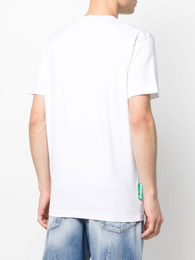 White One Life Buddies Print Cotton T-shirt