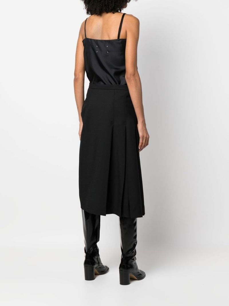 Black Reworked Square Neck Midi Dress