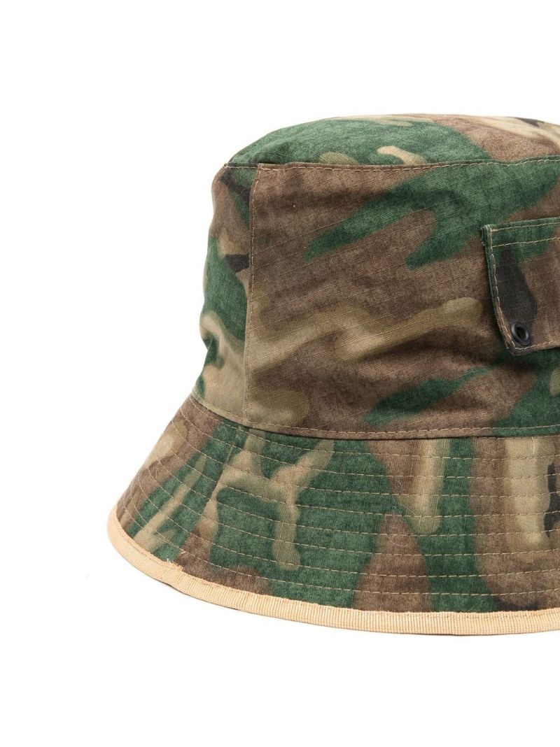 Camouflage Print Cotton Bucket Hat