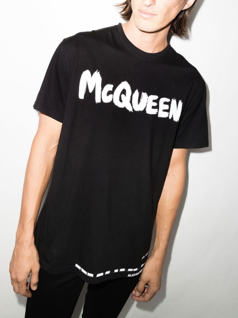 Black Graffiti Logo Organic Cotton T-shirt