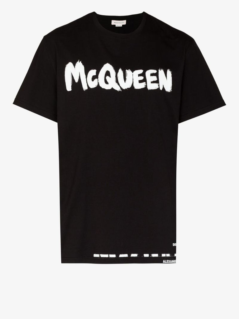 Black Graffiti Logo Organic Cotton T-shirt