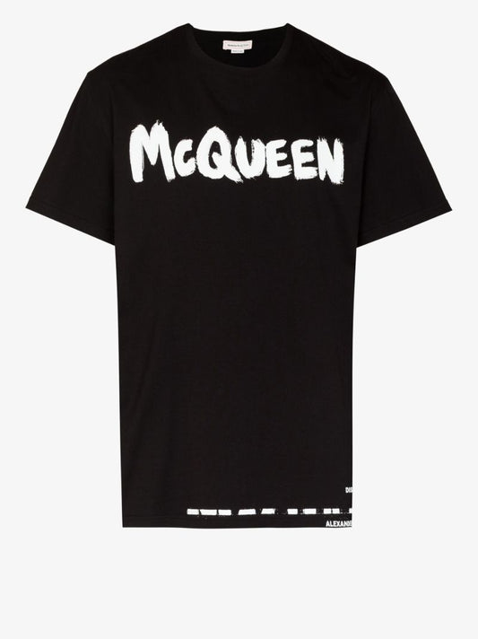 Black Graffiti Logo Organic Cotton T-shirt