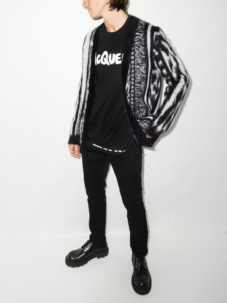 Black Graffiti Logo Organic Cotton T-shirt