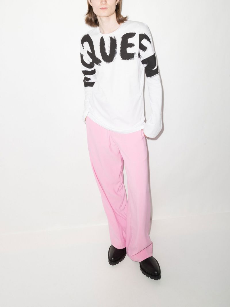 White Graffiti Logo Organic Cotton T-shirt