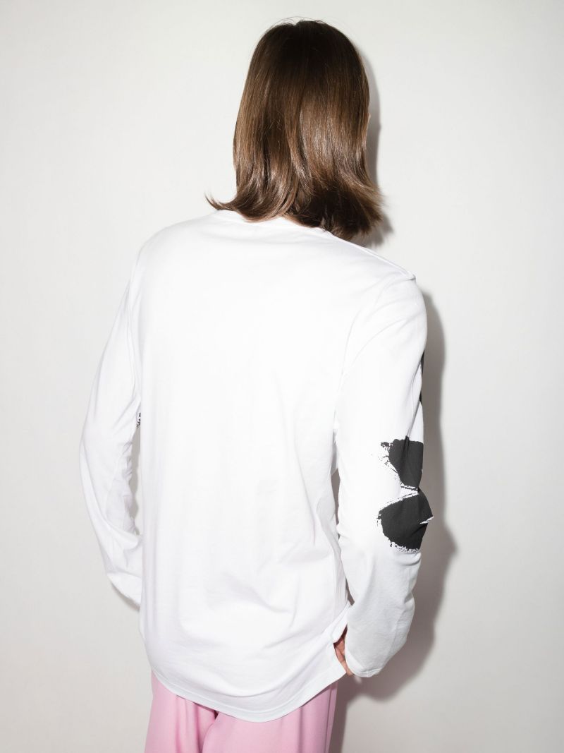 White Graffiti Logo Organic Cotton T-shirt