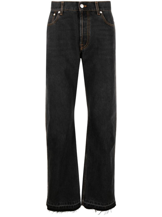 Black Straight-leg Jeans