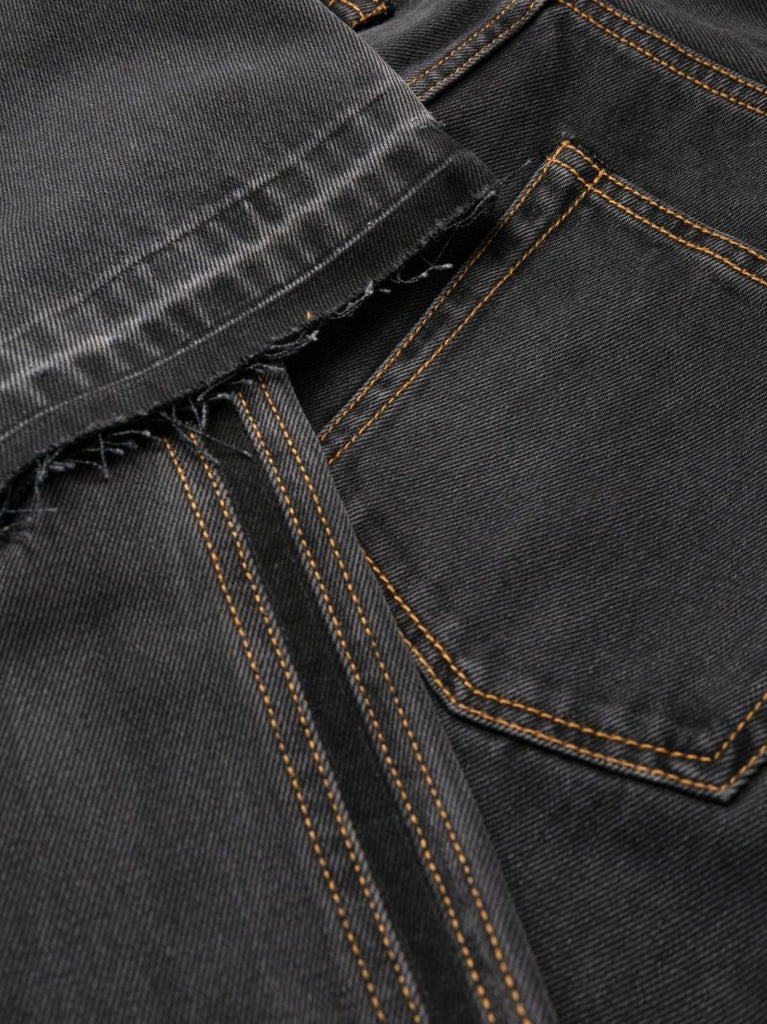Black Straight-leg Jeans