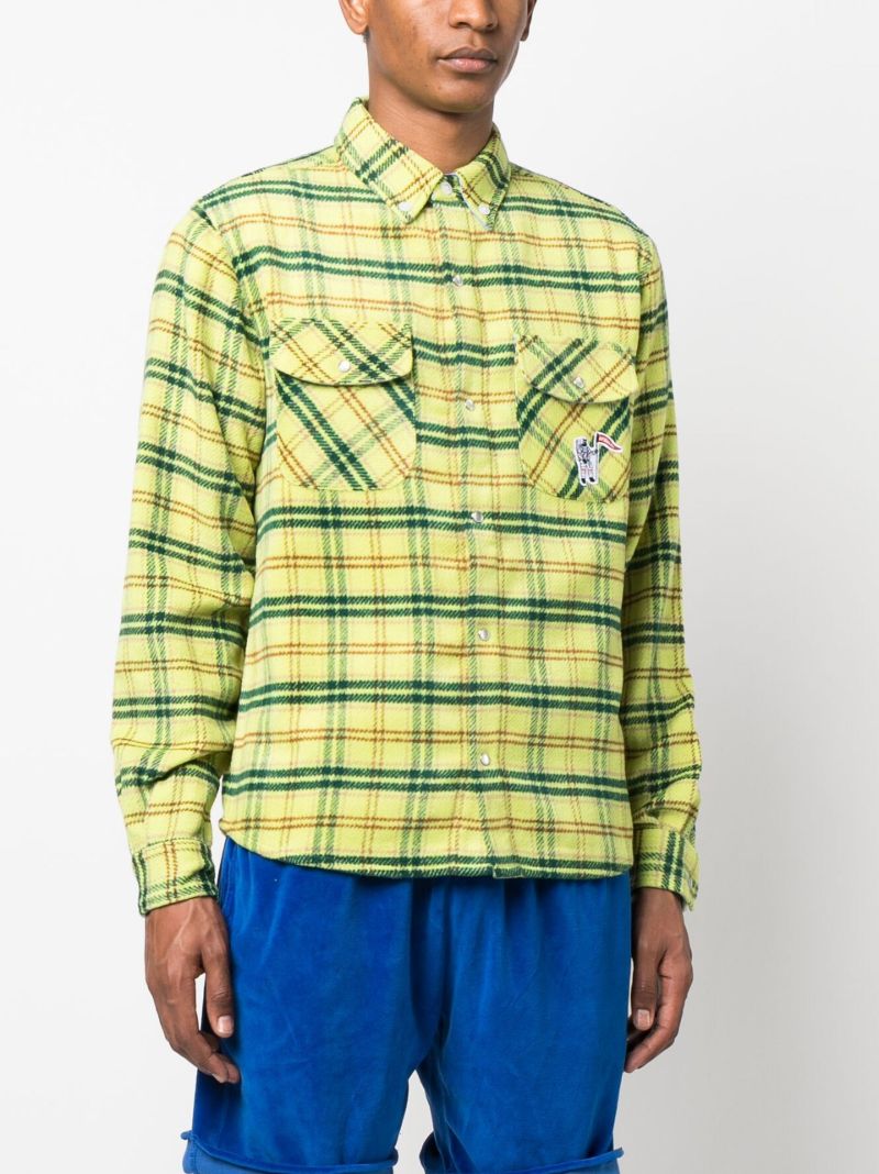 Yellow Checked Long-sleeve Shirt