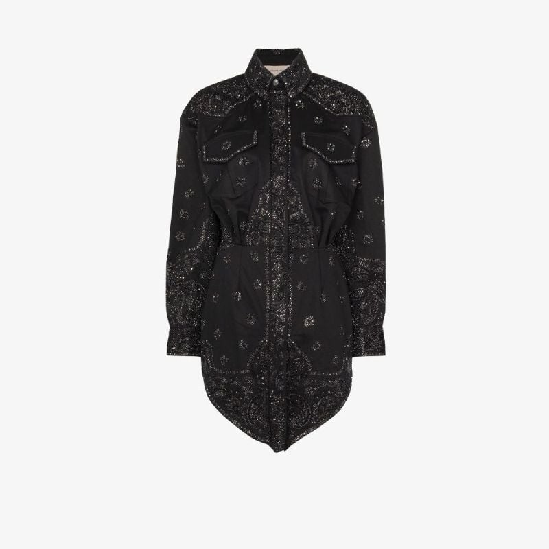 Crystal Paisley Cotton Mini Dress