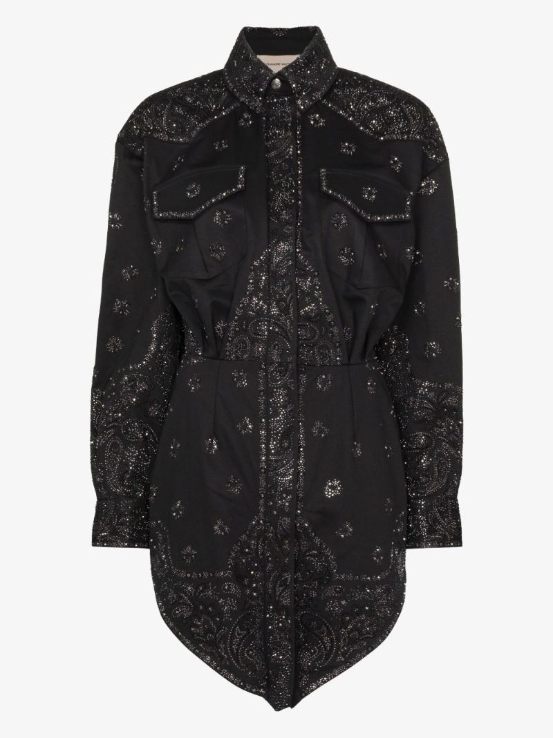 Crystal Paisley Cotton Mini Dress