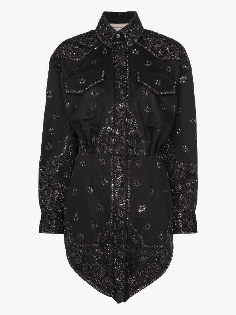 Crystal Paisley Cotton Mini Dress