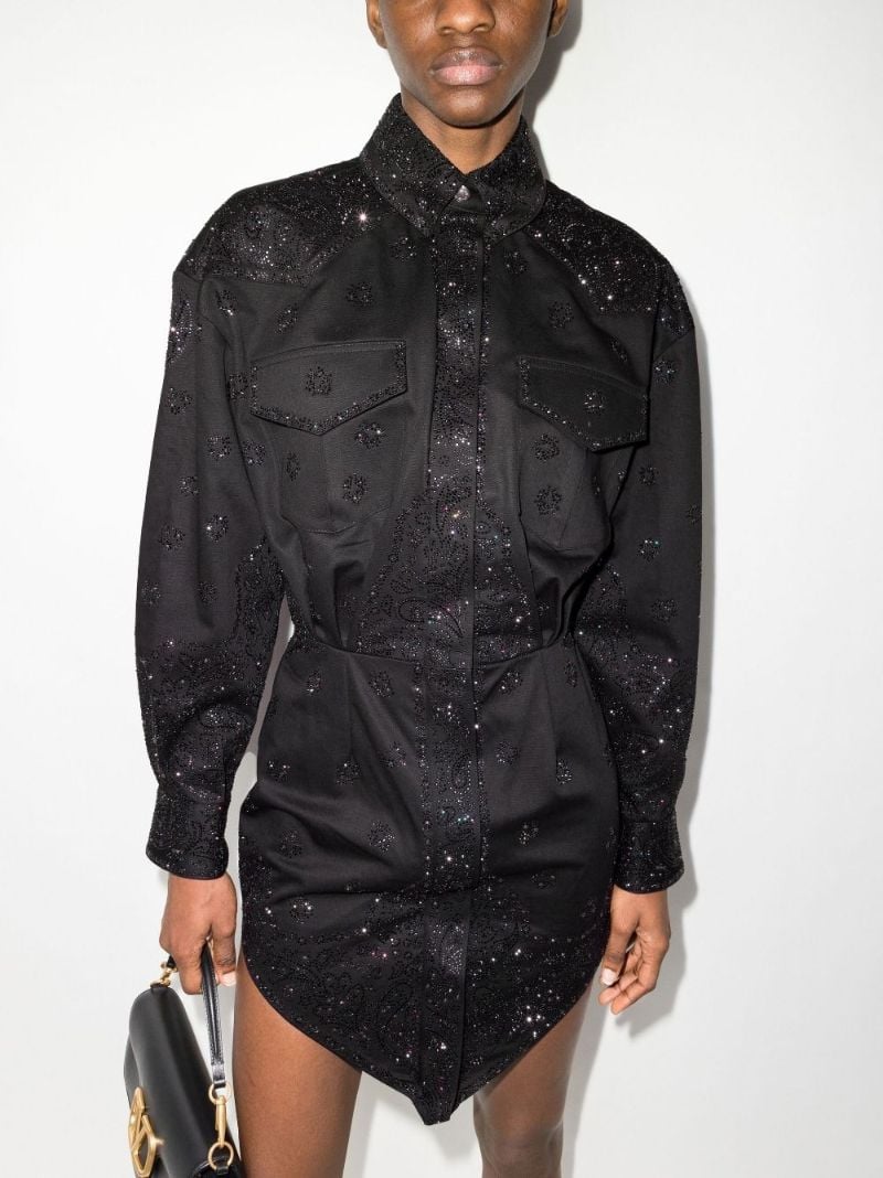 Crystal Paisley Cotton Mini Dress