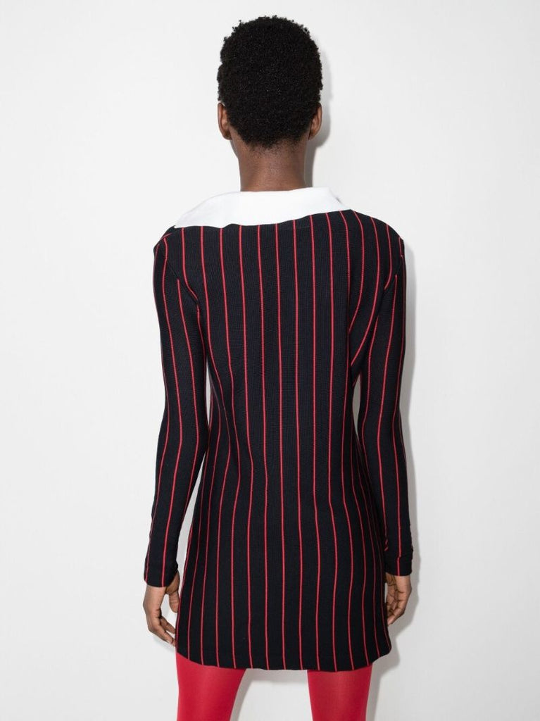 X Fila Striped Cotton Mini Dress