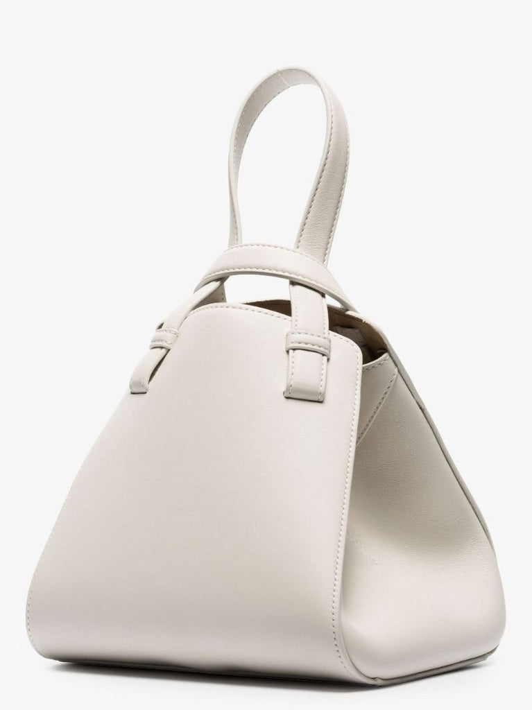White Hammock Nugget Leather Tote Bag