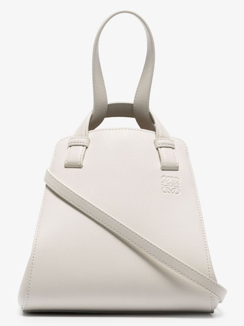White Hammock Nugget Leather Tote Bag