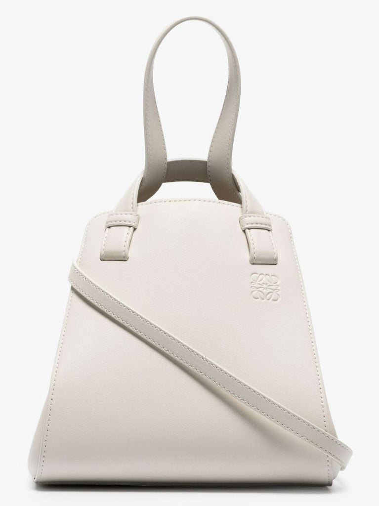 White Hammock Nugget Leather Tote Bag