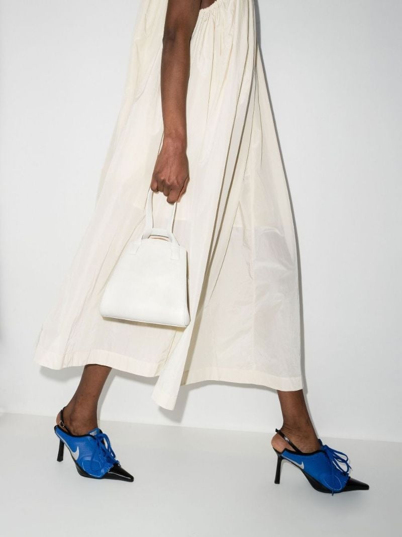 White Hammock Nugget Leather Tote Bag