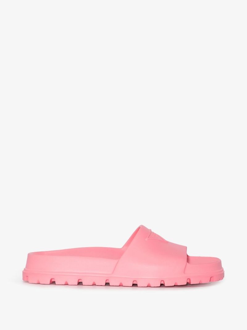 Pink Logo Rubber Slides