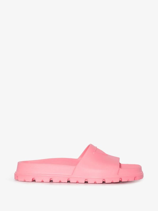 Pink Logo Rubber Slides
