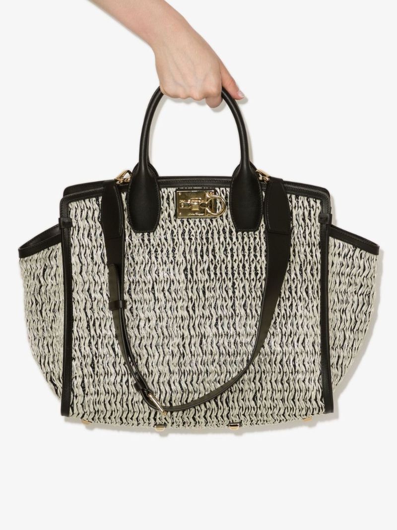 White the Studio Jacquard Tote Bag