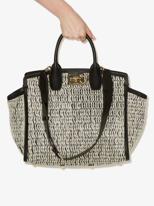 White the Studio Jacquard Tote Bag