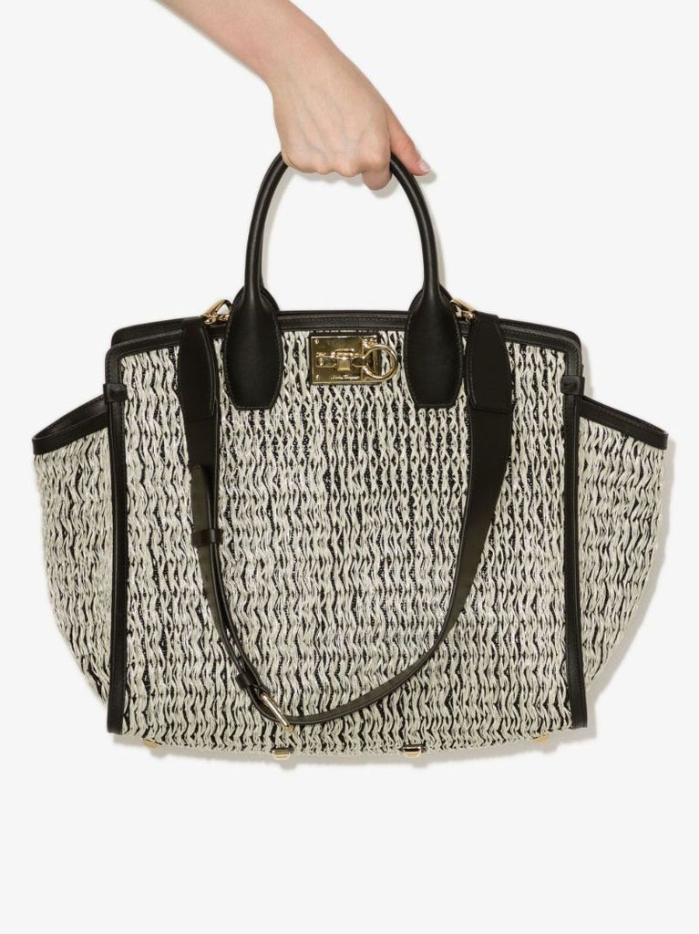 White the Studio Jacquard Tote Bag