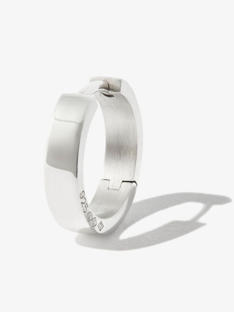 Sterling Silver La 1.3g Polished Ribbon Hoop Earring