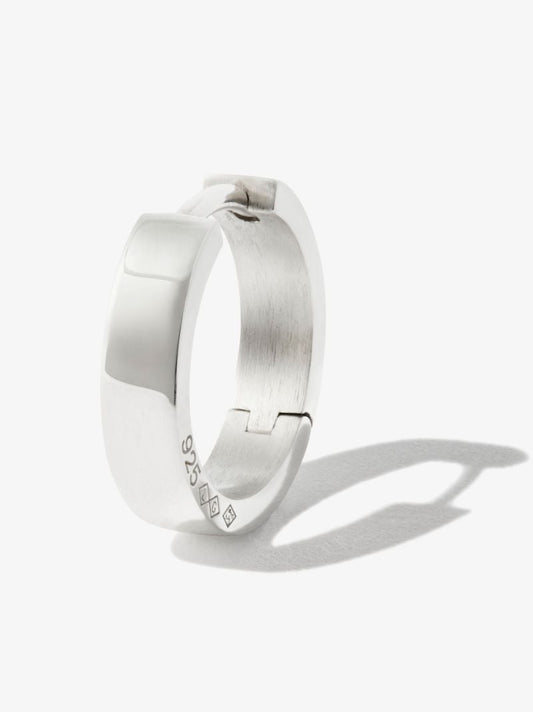 Sterling Silver La 1.3g Polished Ribbon Hoop Earring