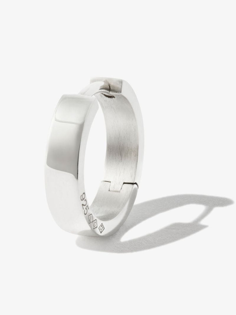 Sterling Silver La 1.3g Polished Ribbon Hoop Earring