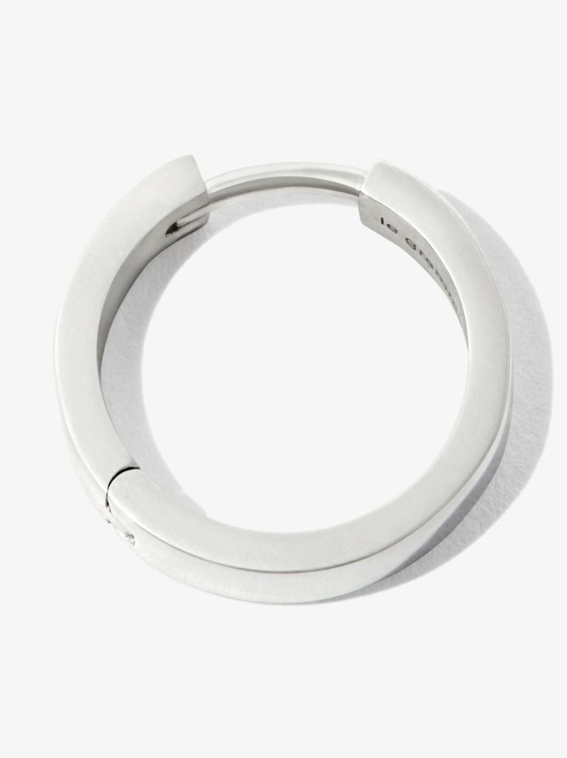 Sterling Silver La 1.3g Polished Ribbon Hoop Earring