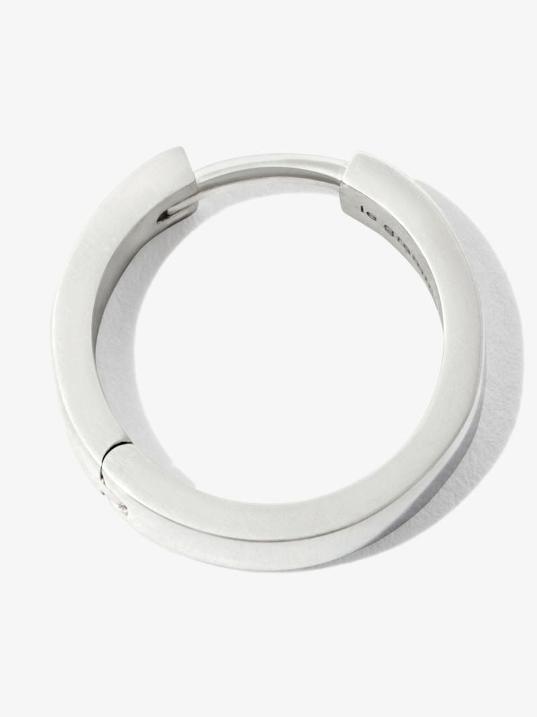 Sterling Silver La 1.3g Polished Ribbon Hoop Earring