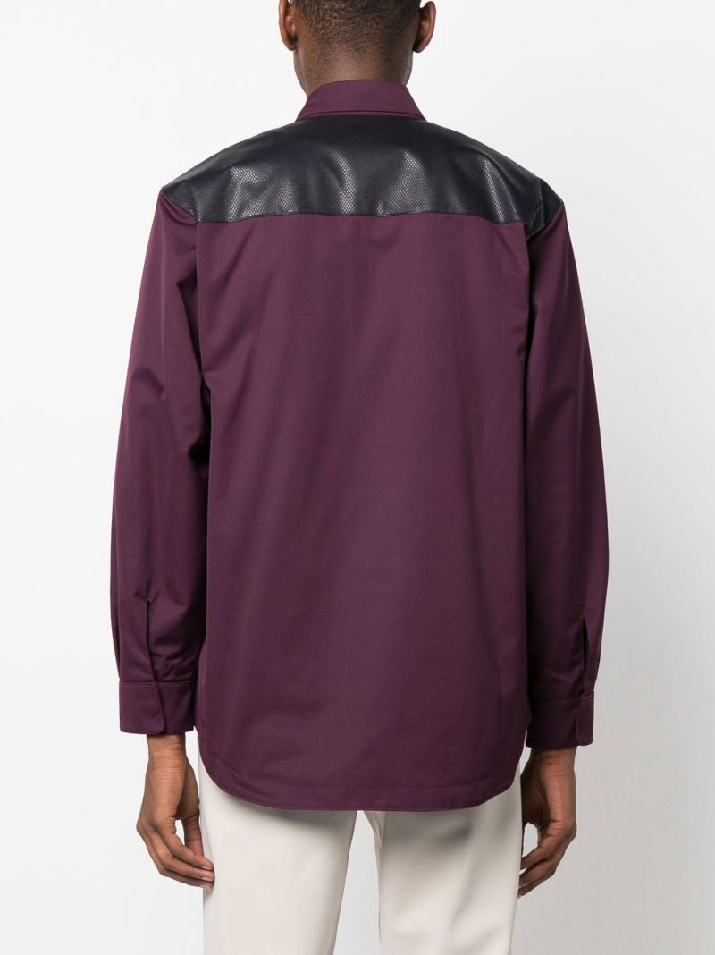 Red Polartec Contrast Panel Overshirt