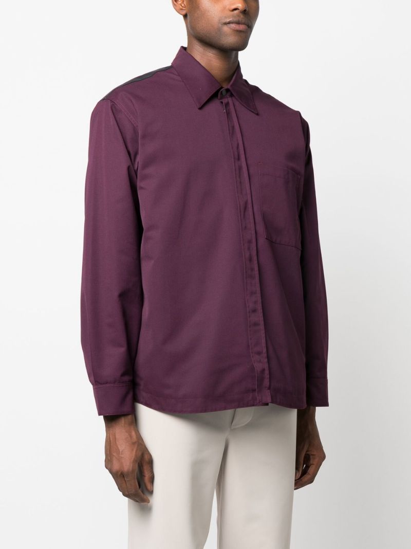 Red Polartec Contrast Panel Overshirt