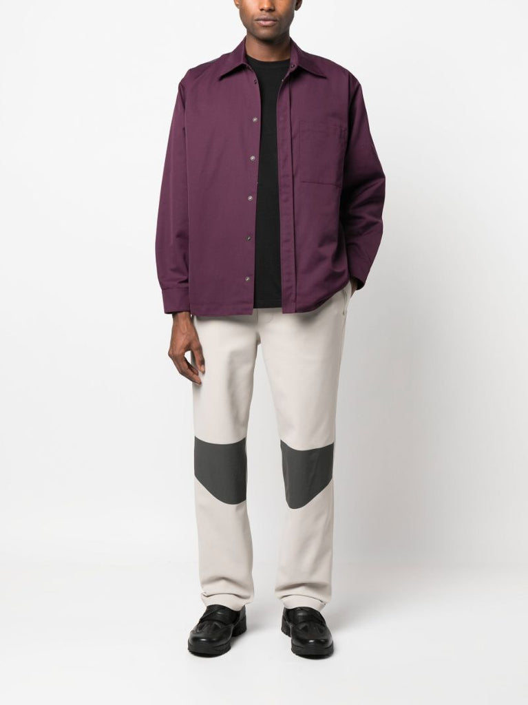 Red Polartec Contrast Panel Overshirt