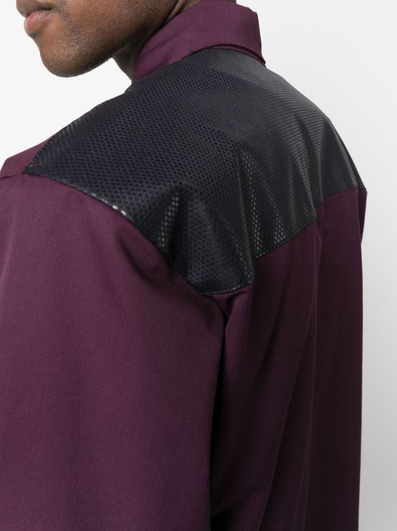 Red Polartec Contrast Panel Overshirt