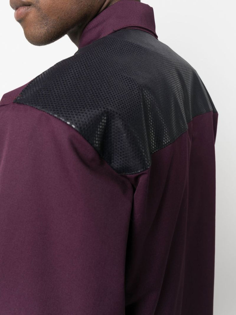 Red Polartec Contrast Panel Overshirt